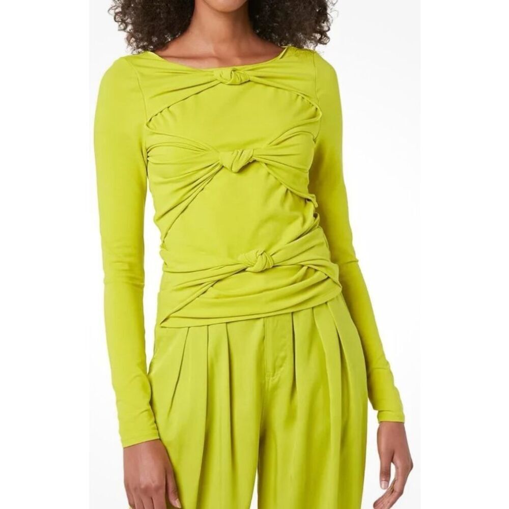 NEW TEREA Women's Primrose Knotted Front Top M